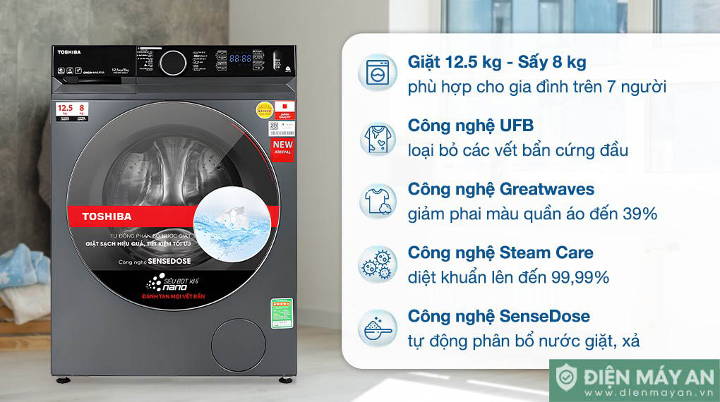 Top máy giặt sấy đáng mua mùa mưa ẩm